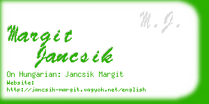 margit jancsik business card